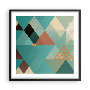 Pôster com moldura preta - A unidade de muitos, os muitos da unidade - 50x50 cm