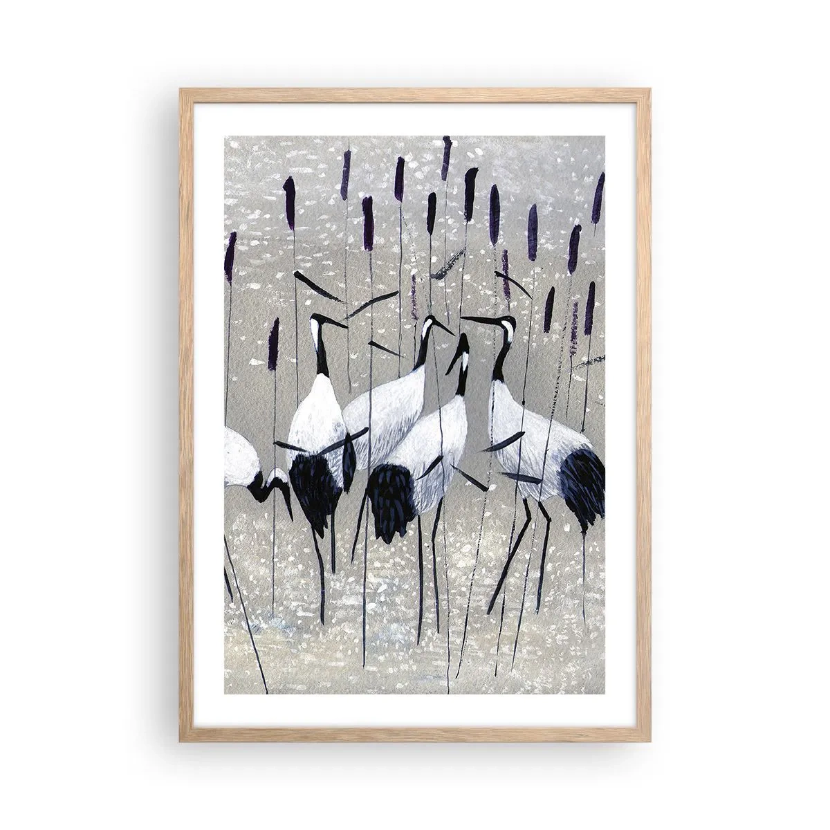 Pôster com moldura de carvalho claro - Entre os seus - 50x70 cm