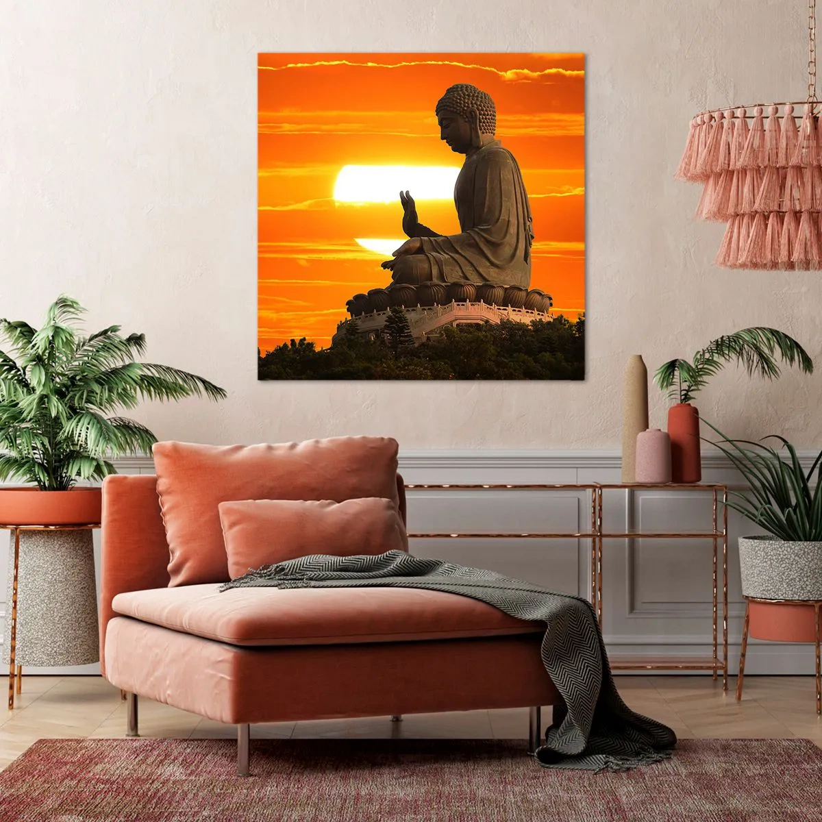 Quadro em tela - Sem medo do mundo - 70x70 cm