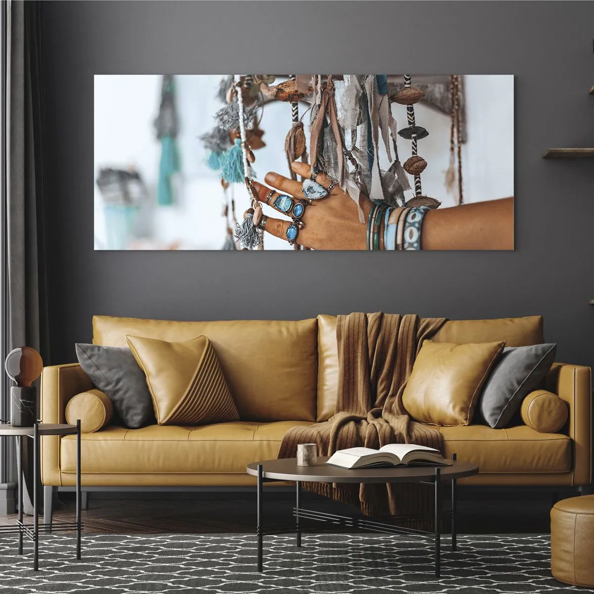 Quadro em vidro - Tesouros locais - 100x40 cm