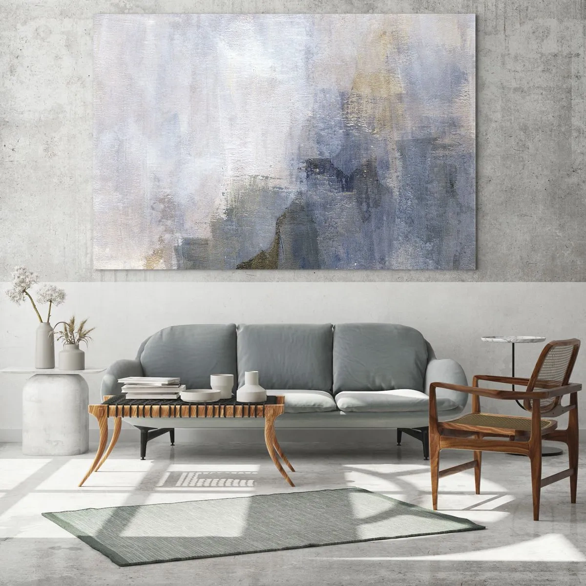 Quadro em vidro - Tons e acordes das cores - 100x40 cm