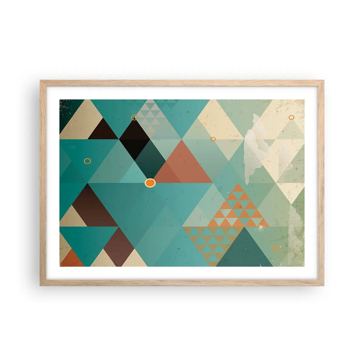 Pôster com moldura de carvalho claro - A unidade de muitos, os muitos da unidade - 70x50 cm