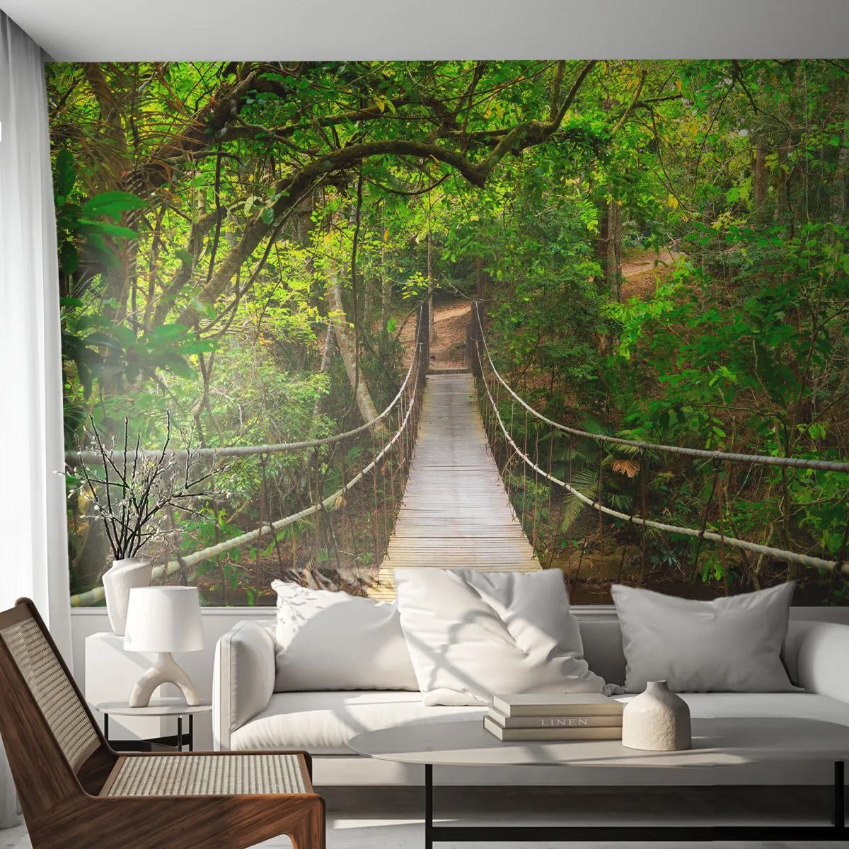 Papel de Parede Autocolante Deluxe Sticker - Porque há uma videira a crescer no jardim - Paisagem, Floresta, Natureza - 250x175 cm
