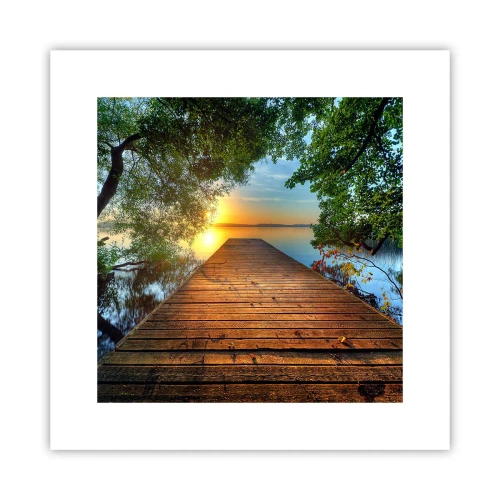 Pôster - Tome o seu tempo, sente-se - 30x30 cm