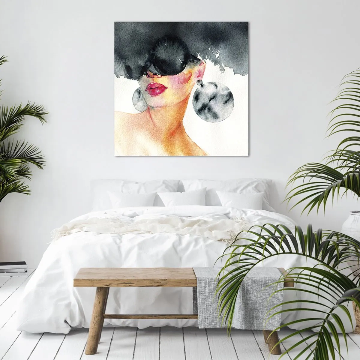 Quadro em tela - O segredo da elegância - 40x40 cm