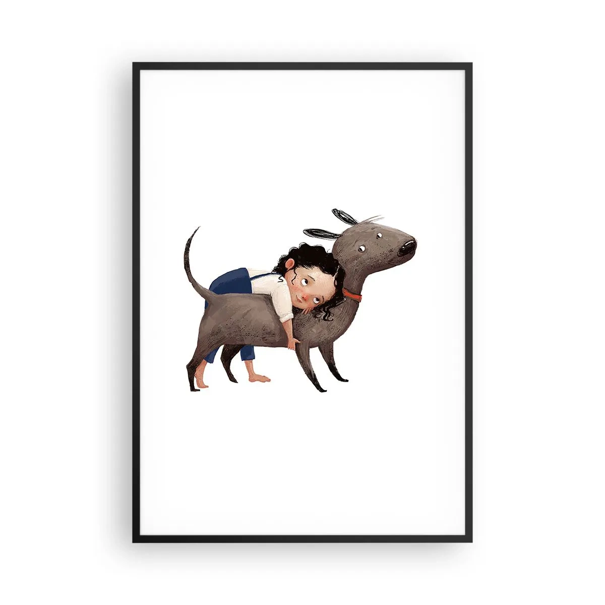 Pôster com moldura preta - Melhores amigos - 70x100 cm