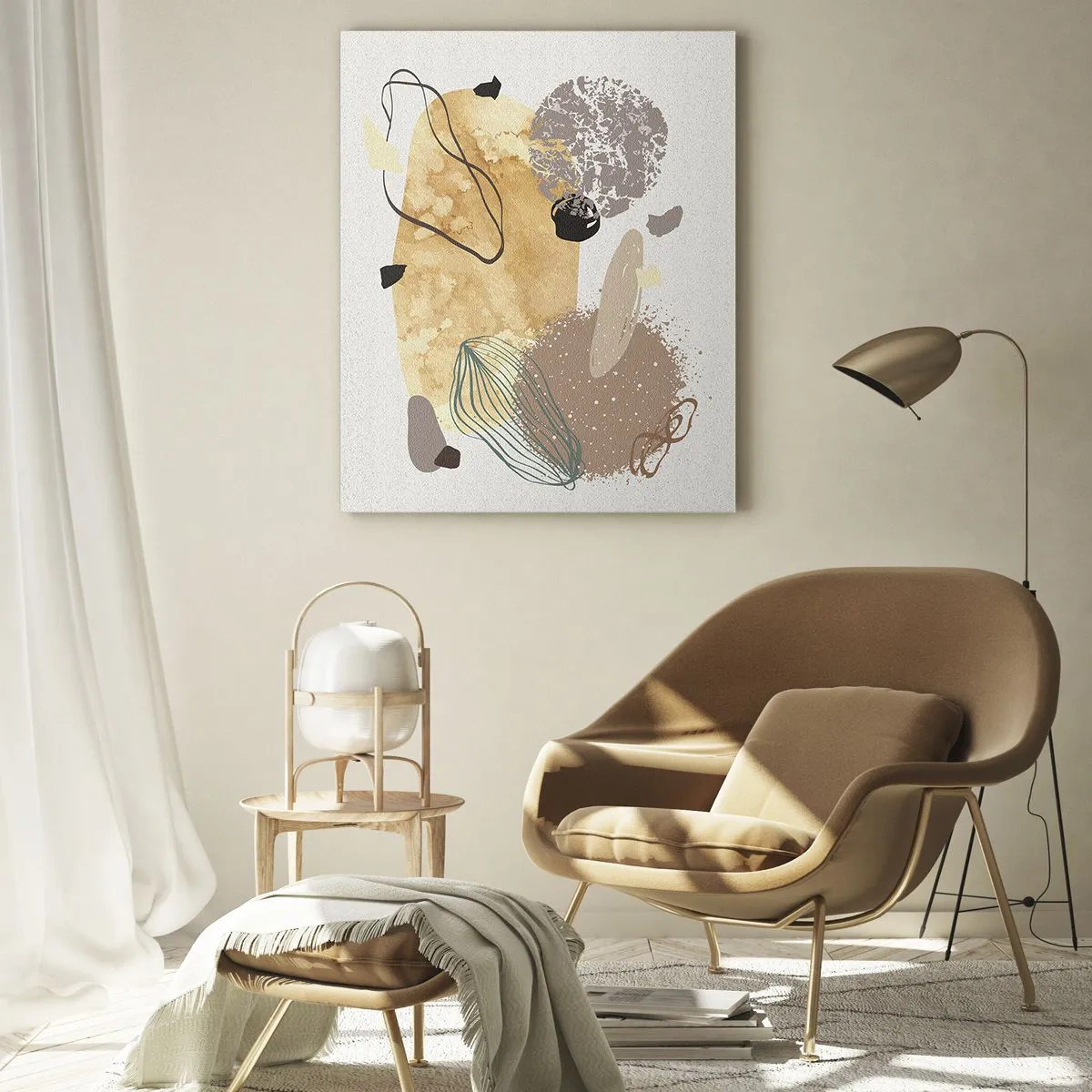 Quadro em vidro - Plumcologia aplicada - 80x120 cm