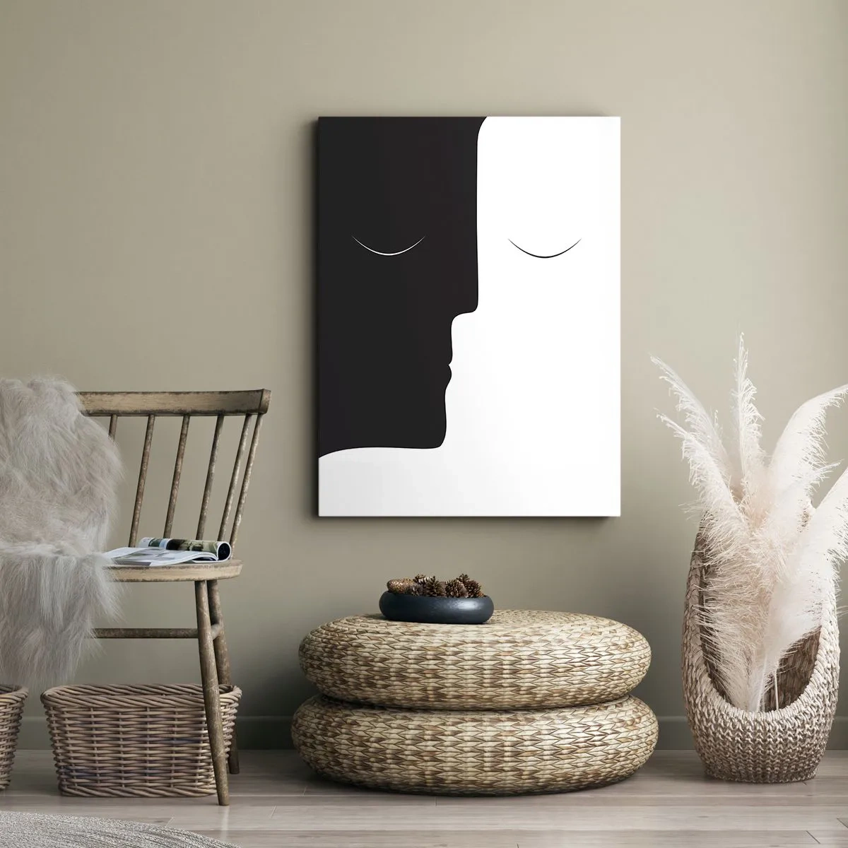 Quadro em tela - Unidade de opostos - 50x70 cm