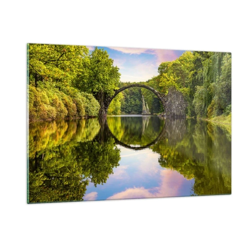 Quadro em vidro - Na junção de dois mundos - 120x80 cm