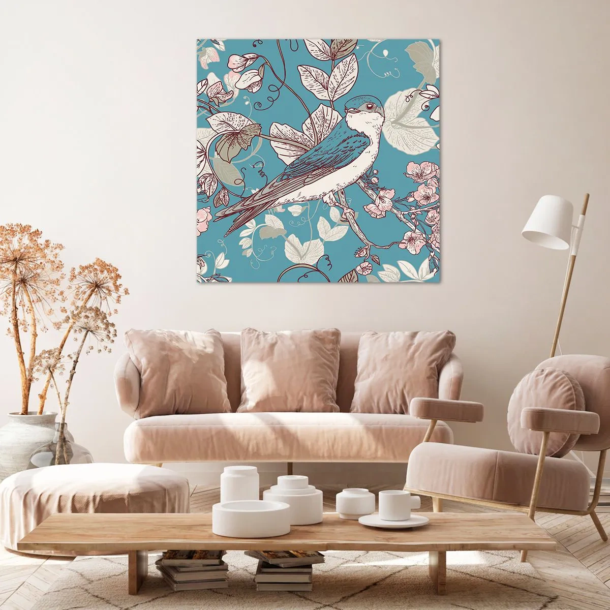 Quadro em tela - Cantos no choupo-branco - 70x70 cm