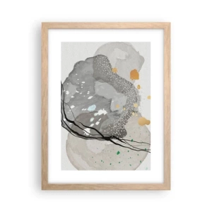 Pôster com moldura de carvalho claro - Composição orgánica - 30x40 cm