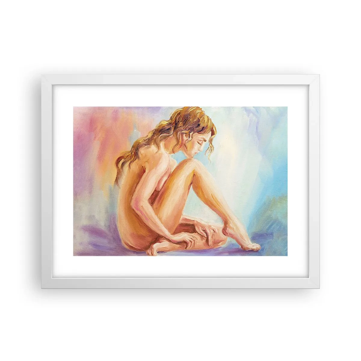 Pôster em moldura branca - Ato de juventude - 40x30 cm