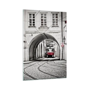 Quadro em vidro - Através do labirinto urbano - 80x120 cm