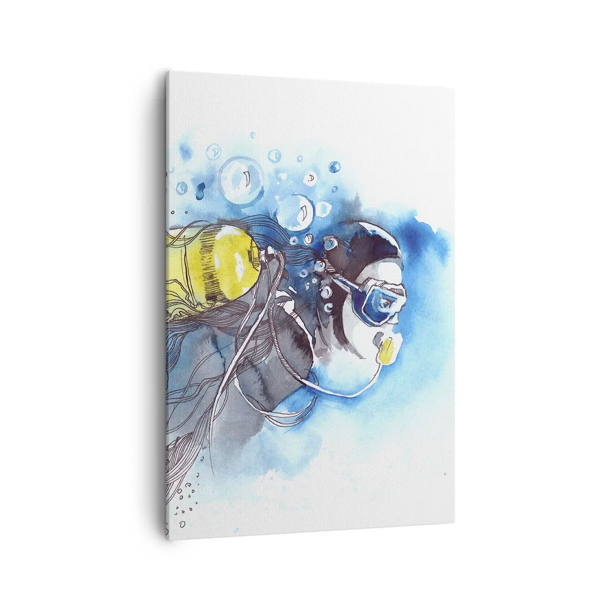 Quadro em tela - Azul Infinito - 70x100 cm