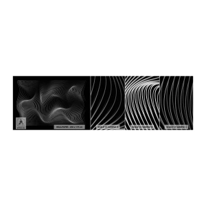 Amostra de papel de parede Premium Canvas - Dança de luz no espaço - 3D, Linhas, Moderno - 100x30 cm