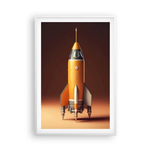 Pôster em moldura branca - Tudo começa com um sonho - 61x91 cm