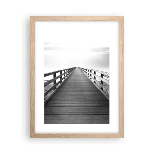 Pôster com moldura de carvalho claro - Para longe... - 30x40 cm
