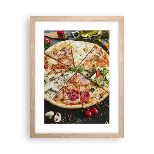 Pôster com moldura de carvalho claro - Gama de sabores - 30x40 cm