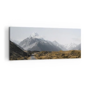 Quadro em tela - O caminho para o coração das montanhas - 100x40 cm