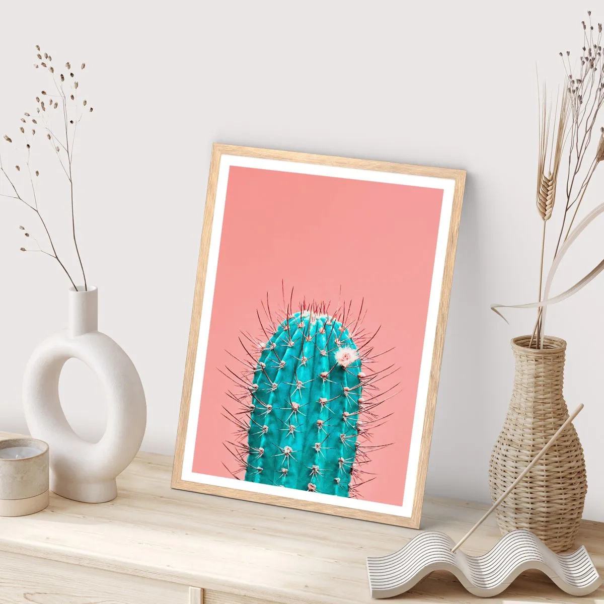 Pôster com moldura de carvalho claro - Apenas olhe - 30x40 cm