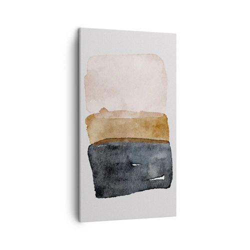 Quadro em tela - Composição das cores da terra - 45x80 cm