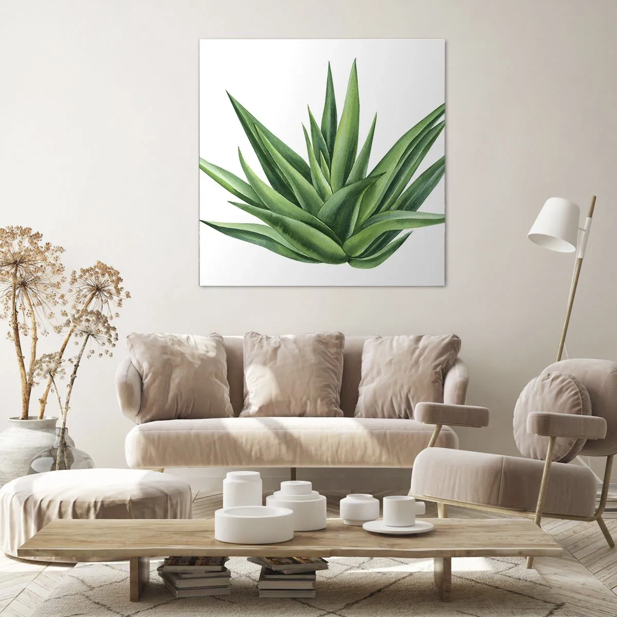 Quadro em tela - Verde – força – vida - 30x30 cm