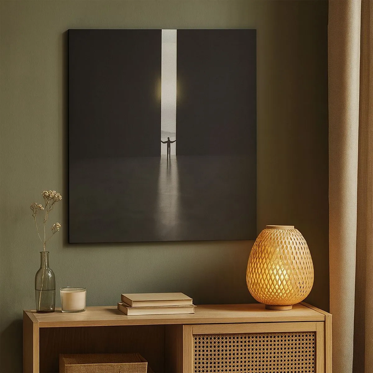 Quadro em tela - Um passo para um futuro brilhante - 30x30 cm