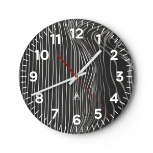 Relógio de parede - Relógio em vidro - Ritmo e sotaque - 40x40 cm