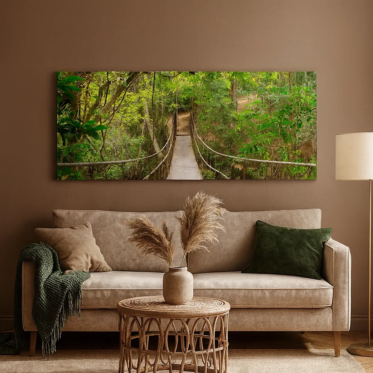 Quadro em tela - Porque há uma videira a crescer no jardim - 30x30 cm