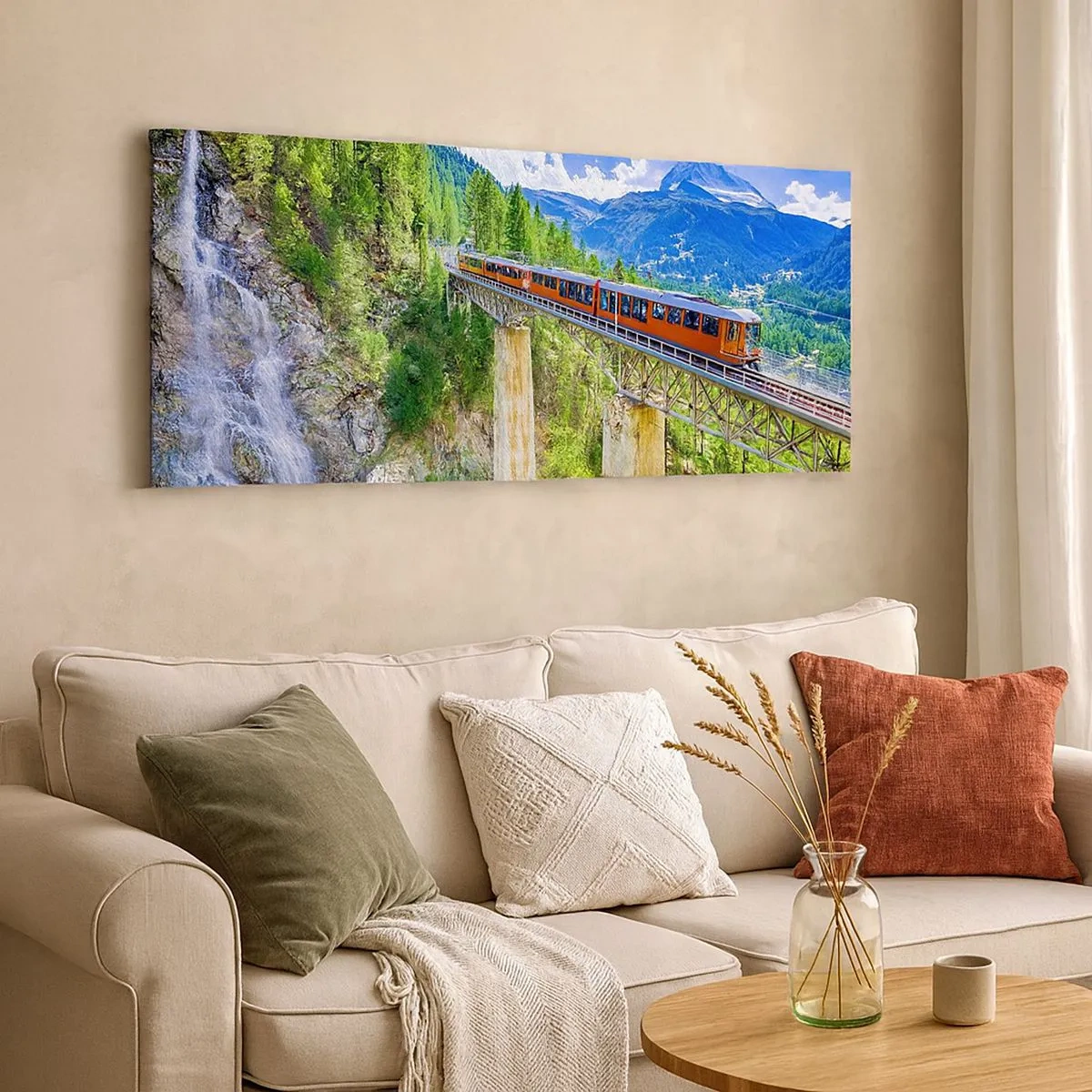 Quadro em tela - Hora dos Alpes - 100x40 cm