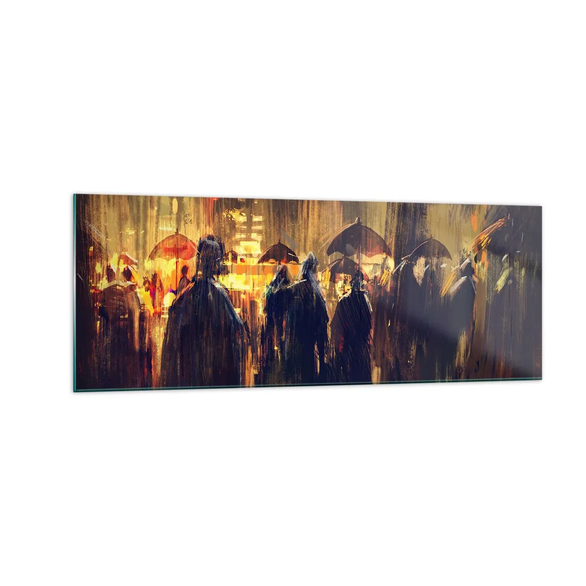 Quadro em vidro - Os seguidores da chuva - 140x50 cm