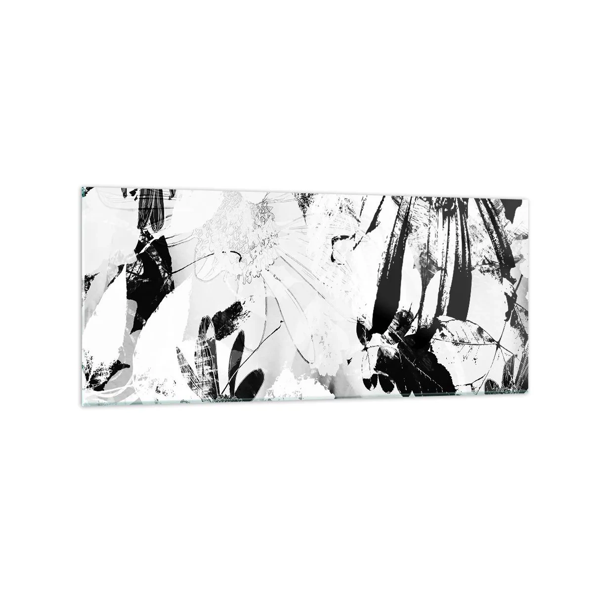 Quadro em vidro - Outono a preto e branco - 120x50 cm