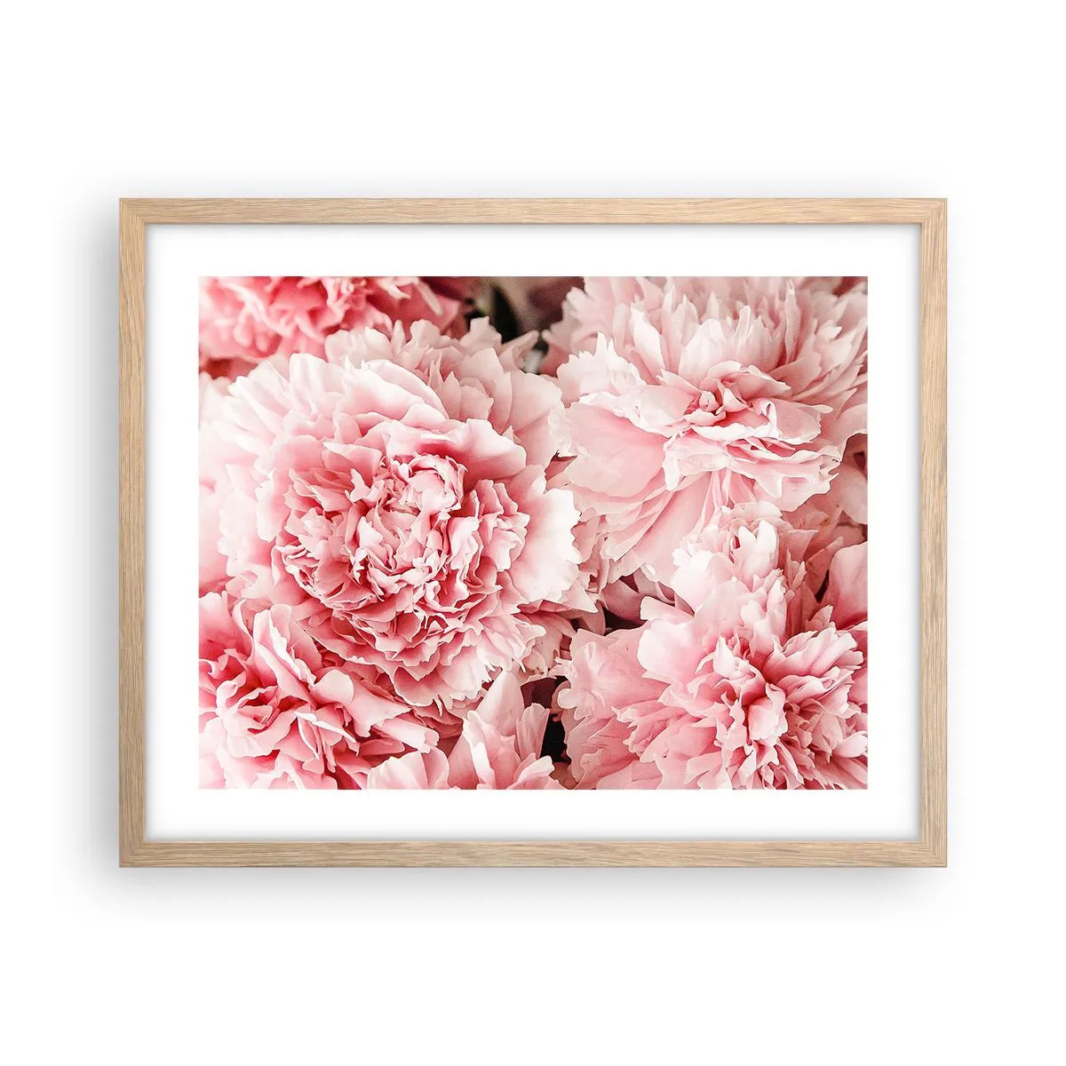 Pôster com moldura de carvalho claro - Sonho rosa - 50x40 cm