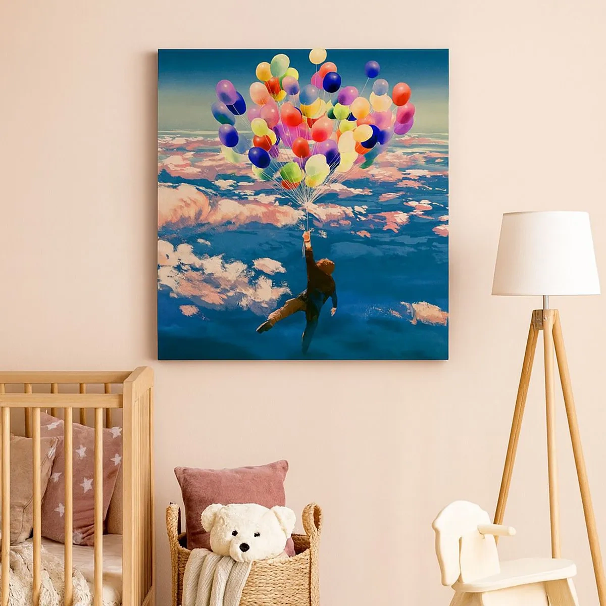 Quadro em tela - Um sonho de infância tornado realidade - 30x30 cm