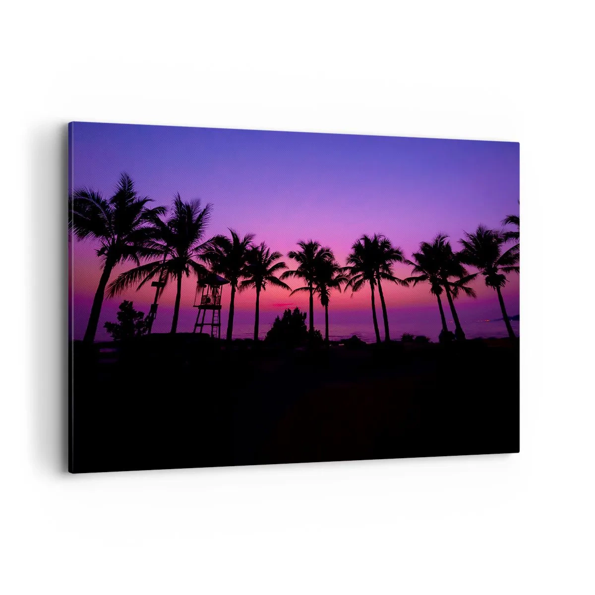 Quadro em tela - Uma noite sob as palmeiras - 120x80 cm