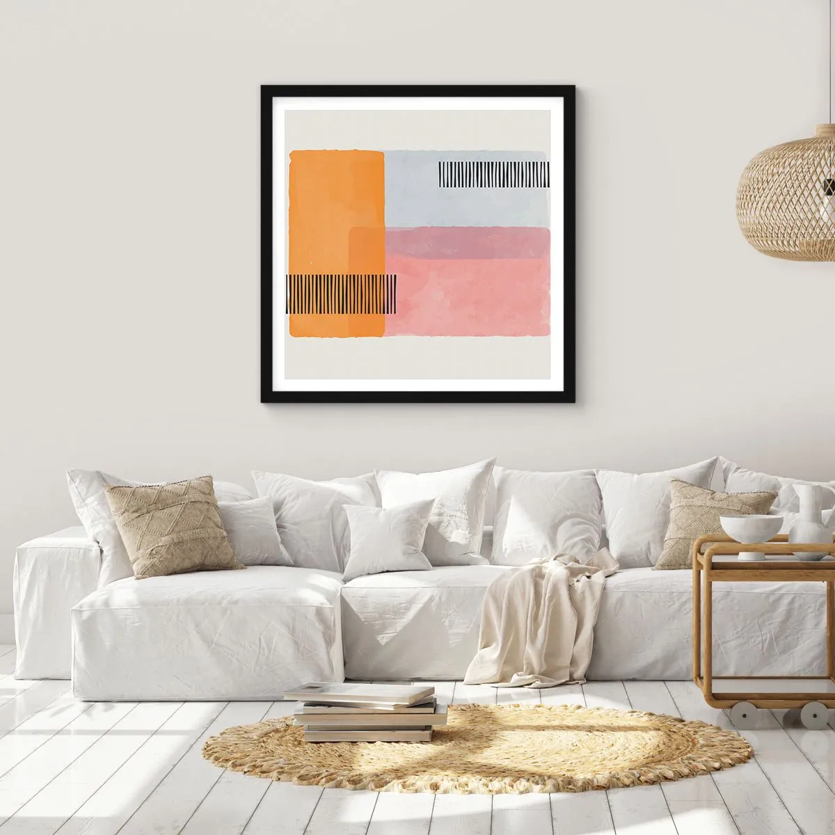 Pôster com moldura preta - De canto a canto - 60x60 cm