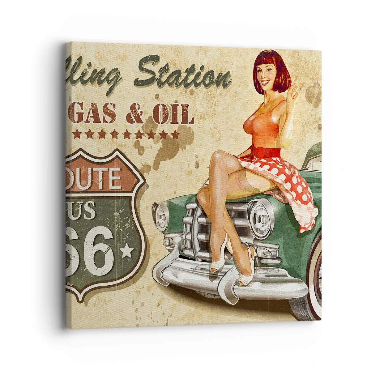 Quadro em tela - Os gloriosos anos 40 - 30x30 cm