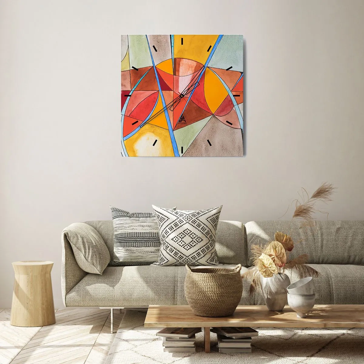 Relógio de parede - Relógio em vidro - Carrossel, carrossel dos sonhos - 40x40 cm