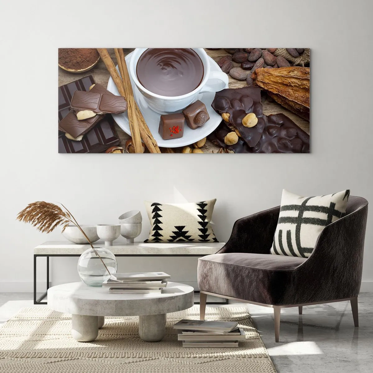 Quadro em vidro - Da fábrica de chocolate de conto de fadas - 100x40 cm