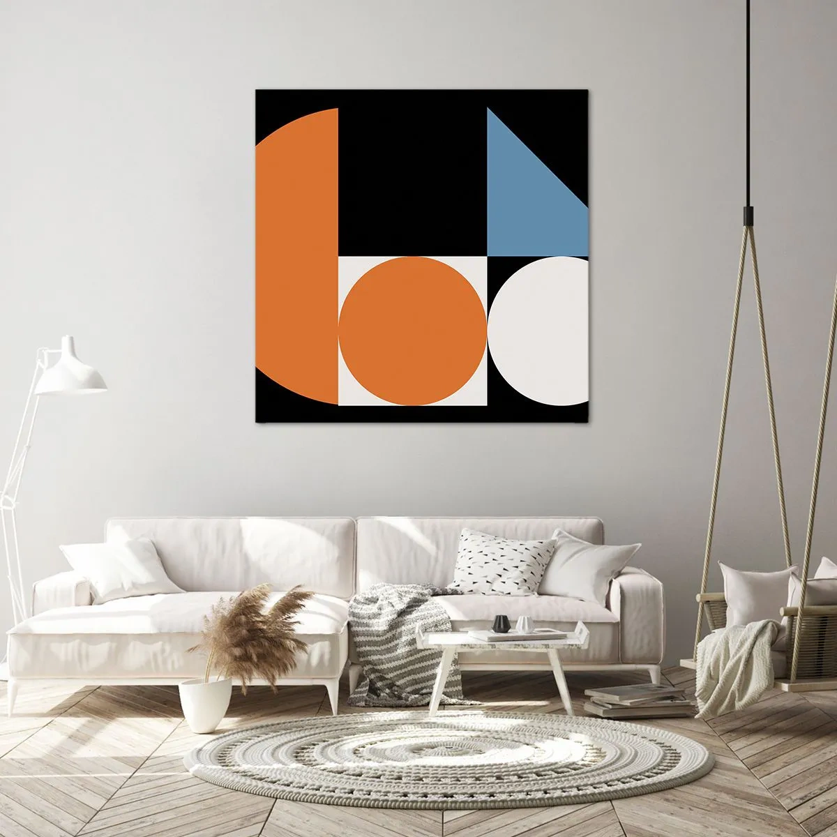 Quadro em tela - Disposição das figuras - 60x60 cm