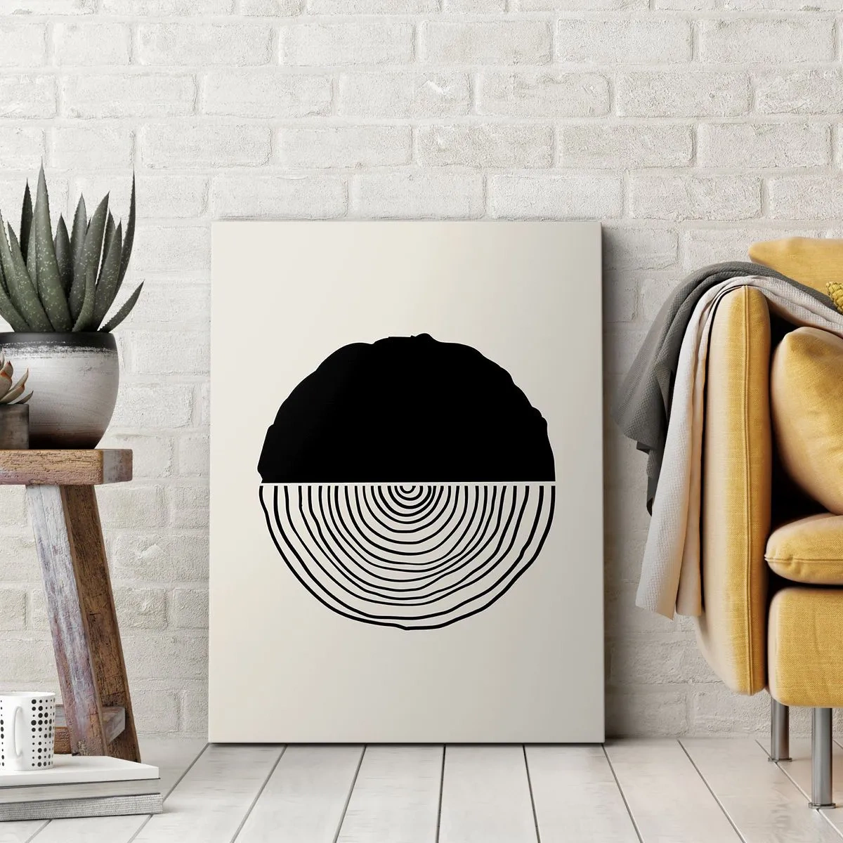 Quadro em tela - Meio a meio - 45x80 cm