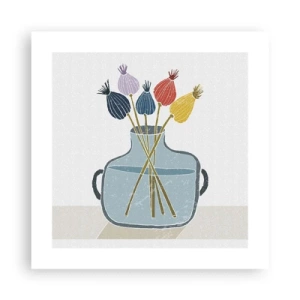 Pôster - Como semeou a papoula - 40x40 cm