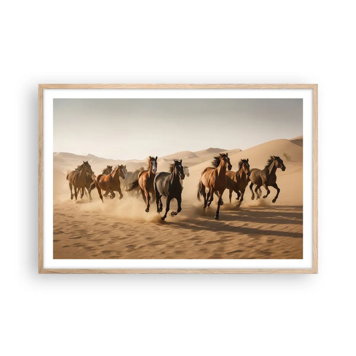 Pôster com moldura de carvalho claro - Livre como o vento - 91x61 cm