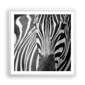 Pôster em moldura branca - O mundo é preto e branco - 60x60 cm