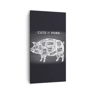 Quadro em tela - Cartilha do talhante - 55x100 cm