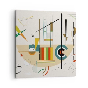 Quadro em tela - E o mundo ri - 50x50 cm