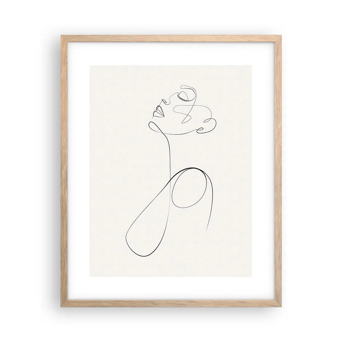 Pôster com moldura de carvalho claro - Enrolada em sonhos - 40x50 cm