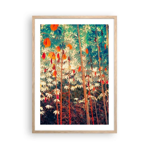 Pôster com moldura de carvalho claro - A vida secreta das folhas - 50x70 cm