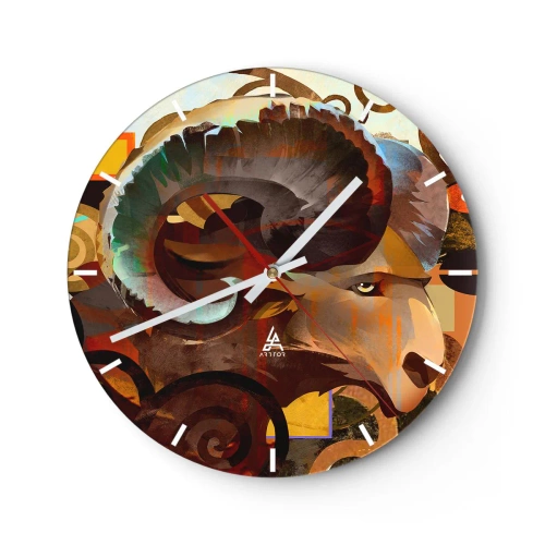 Relógio de parede - Relógio em vidro - Magia - religiões - rituais - 40x40 cm