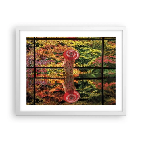 Pôster em moldura branca - No templo da natureza - 50x40 cm